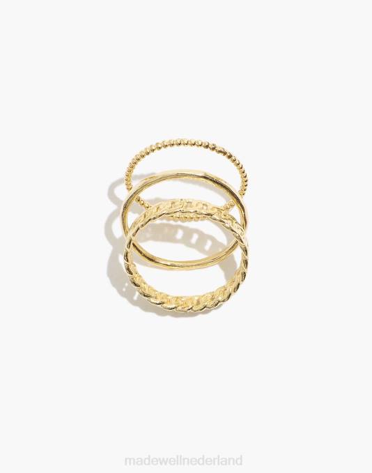 accessoires goud ZVH61501 Madewell Katie Dean Jewelry alledaagse ringenset vrouwen