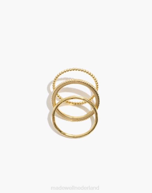 accessoires goud ZVH61507 Madewell katie dean sieraden minimale ringset vrouwen