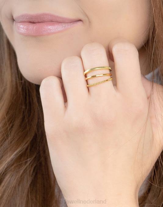 accessoires goud ZVH61507 Madewell katie dean sieraden minimale ringset vrouwen
