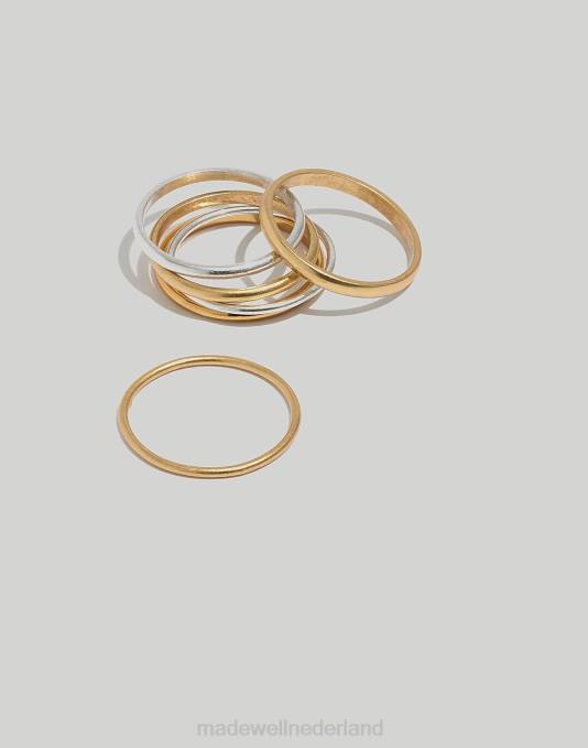 juwelen gemengd metaal ZVH6986 Madewell slanke stapelringset vrouwen