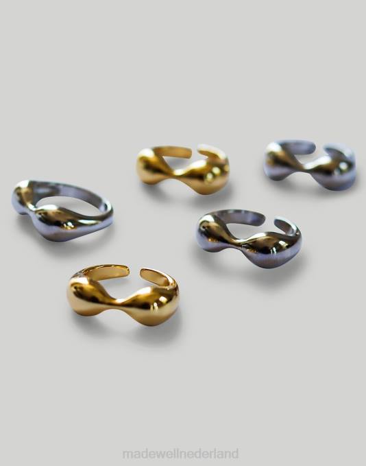 juwelen goud ZVH61452 Madewell Abcrete & Co. dikke bonen verstelbare ring vrouwen