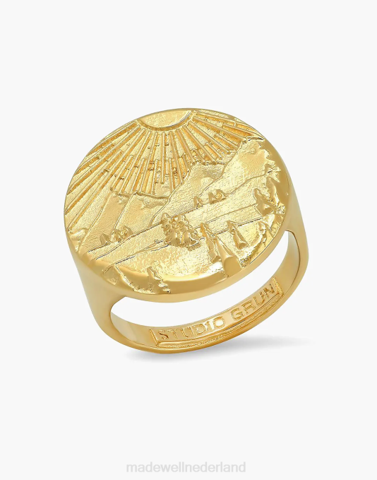 juwelen goud ZVH61542 Madewell studio grun bos zegelring vrouwen