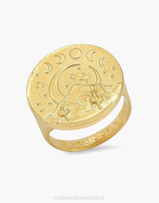 juwelen goud ZVH61566 Madewell studio grun woestijn zegelring vrouwen