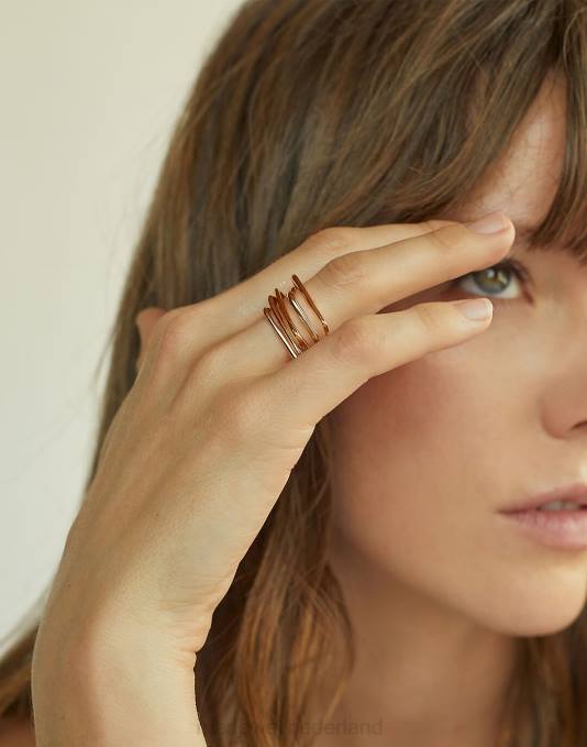 juwelen goud ZVH62269 Madewell soko laini stapelringen vrouwen