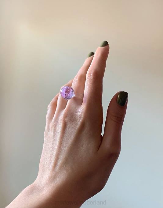 juwelen lila ZVH61476 Madewell Jane d'arensbourg bol en helderglazen ring vrouwen