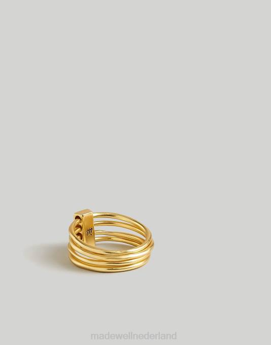 juwelen vintage goud ZVH6981 Madewell naadloze stapelringen vrouwen
