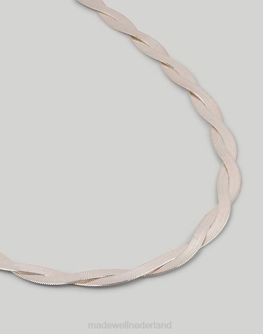 juwelen zilver ZVH61382 Madewell charlotte cauwe studio de twist visgraatketting vrouwen