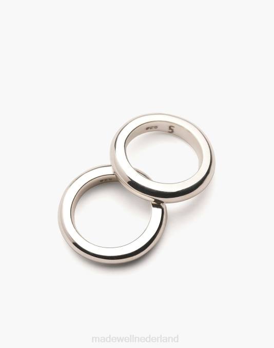 juwelen zilver ZVH61391 Madewell Charlotte Cauwe Studio Tube Ringset vrouwen