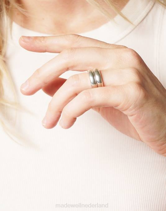 juwelen zilver ZVH61391 Madewell Charlotte Cauwe Studio Tube Ringset vrouwen