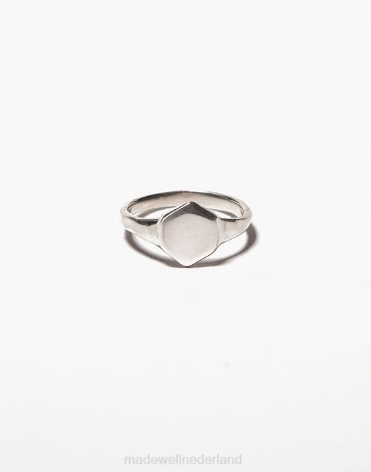 juwelen zilver ZVH62072 Madewell Odette zeskantige zegelring vrouwen