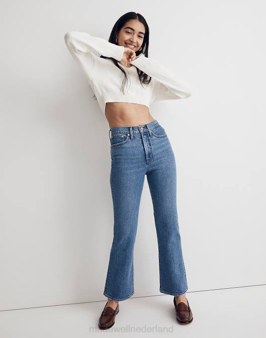 kleding Earlwood wassing ZVH62533 Madewell de perfecte vintage flare crop jeans vrouwen