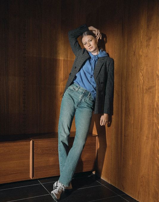 kleding Mercer wassen ZVH61118 Madewell de rechte jeans uit de jaren 90 vrouwen