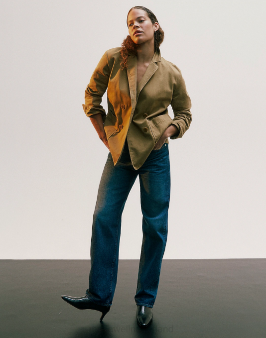 kleding Stoughton wassen ZVH62491 Madewell laaghangende rechte jeans vrouwen