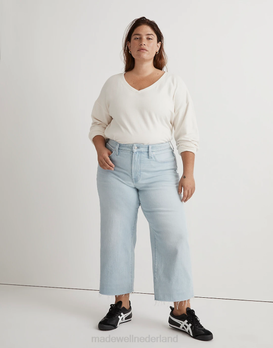 kleding afdeling wassen ZVH62530 Madewell de perfecte vintage crop-jeans met wijde pijpen vrouwen
