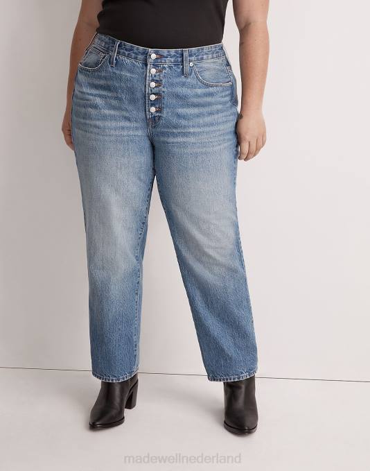 kleding becker wassen ZVH62546 Madewell de plus perfecte vintage straight jeans: editie met knoopsluiting vrouwen