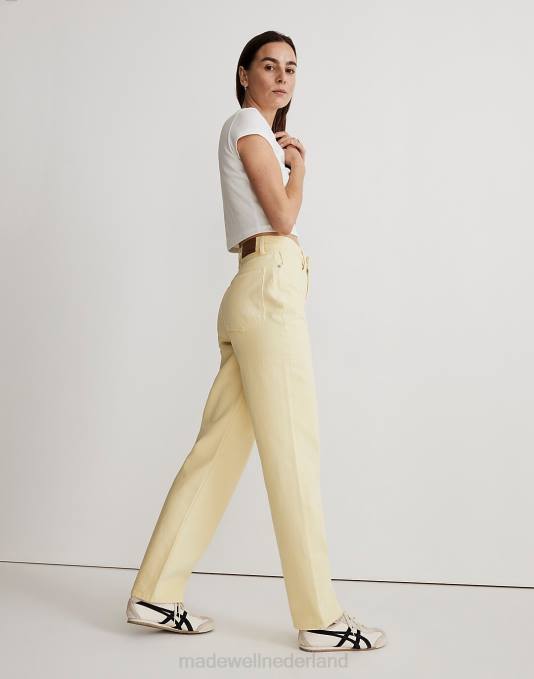 kleding bleke narcis ZVH61077 Madewell wijde rechte jeans: kledinggeverfde editie vrouwen