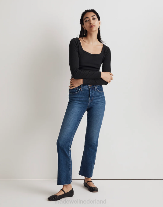 kleding briton wassen ZVH61051 Madewell kick-out crop jeans vrouwen