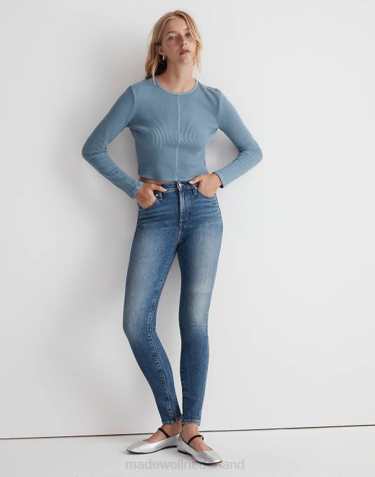 kleding cayer wassen ZVH61114 Madewell 10'' skinny jeans met hoge taille vrouwen