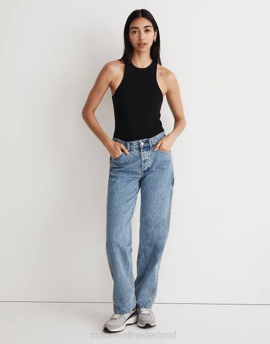 kleding derry wassen ZVH62495 Madewell laaghangende rechte timmermansjeans vrouwen