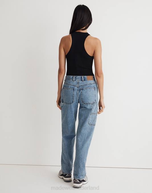 kleding derry wassen ZVH62495 Madewell laaghangende rechte timmermansjeans vrouwen