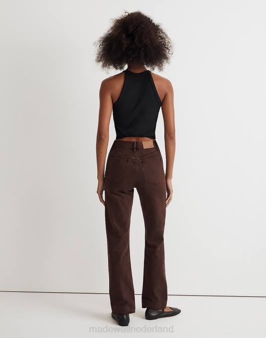 kleding donkere koffie ZVH62576 Madewell de rechte jeans uit de jaren 90 vrouwen