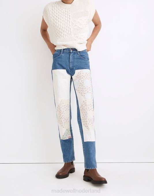 kleding donkere spoeling ZVH61125 Madewell Carleen patchworkjeans vrouwen