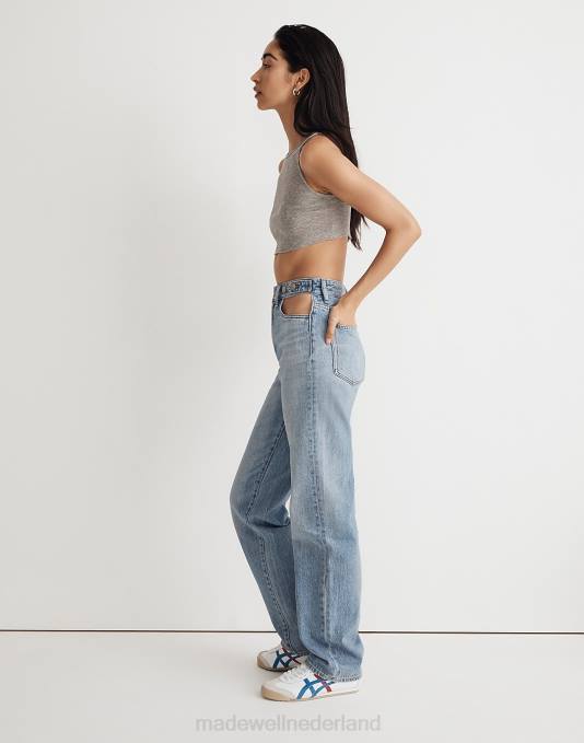kleding donna wassen ZVH61067 Madewell Molly Dickson uitgesneden wijde rechte jeans vrouwen