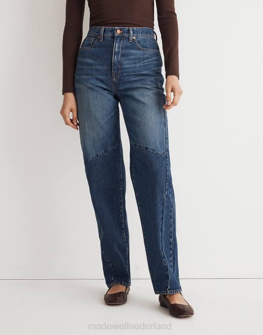 kleding fanwell wassen ZVH62492 Madewell wijde, taps toelopende jeans: tweekleurige editie vrouwen