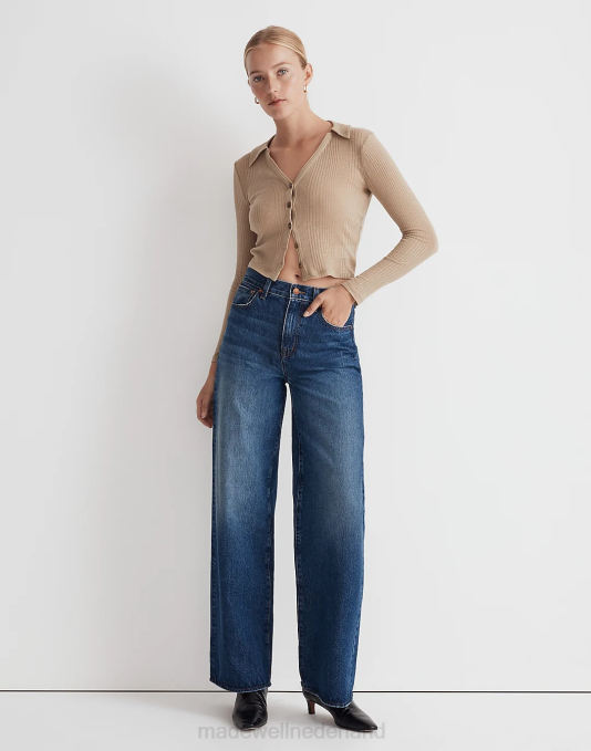 kleding halleran wassing ZVH61056 Madewell jeans met superwijde pijpen vrouwen