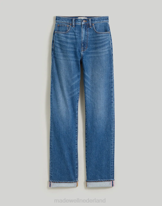 kleding penhout wassen ZVH61061 Madewell de rechte jeans uit de jaren 90: bcrf selvedge-editie vrouwen