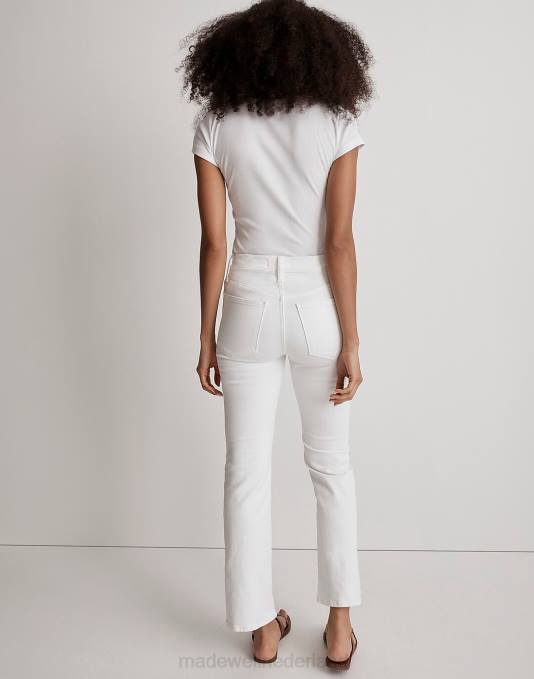 kleding puur wit ZVH61104 Madewell kick-out crop jeans vrouwen