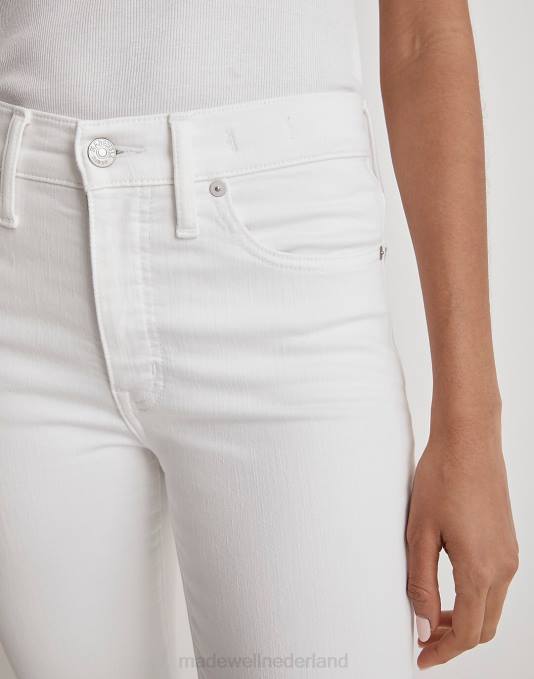 kleding puur wit ZVH61104 Madewell kick-out crop jeans vrouwen