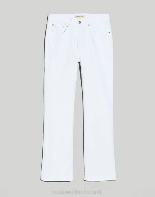 kleding puur wit ZVH61104 Madewell kick-out crop jeans vrouwen
