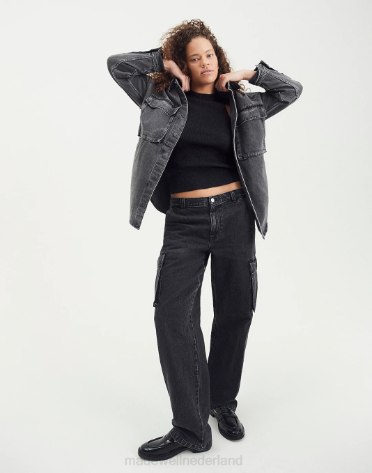 kleding ranney wassen ZVH62499 Madewell laaghangende rechte cargojeans vrouwen