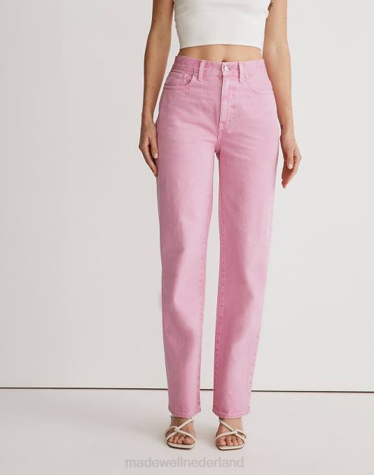 kleding retro-roze ZVH61076 Madewell wijde rechte jeans: kledinggeverfde editie vrouwen