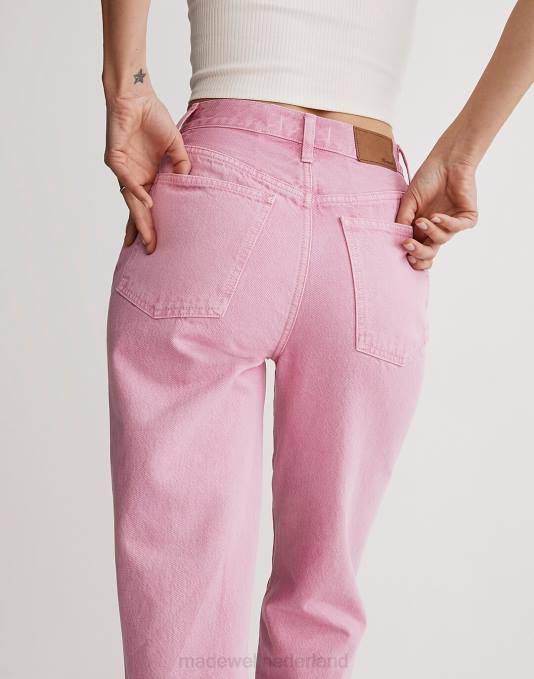 kleding retro-roze ZVH61076 Madewell wijde rechte jeans: kledinggeverfde editie vrouwen