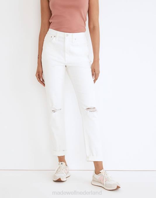 kleding tegel wit ZVH62560 Madewell de slanke boyjeans met hoge taille vrouwen