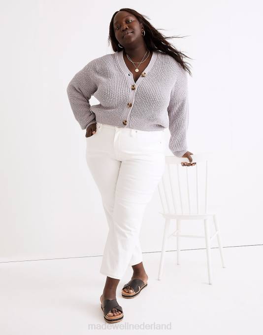 kleding tegel wit ZVH62569 Madewell de plus curvy perfecte vintage jeans vrouwen