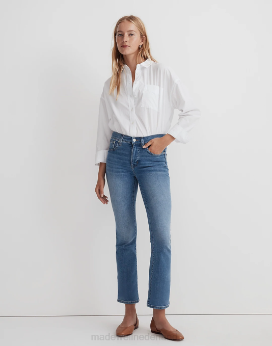 kleding wiskunde wassen ZVH62476 Madewell kick-out crop jeans vrouwen