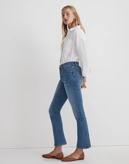 kleding wiskunde wassen ZVH62476 Madewell kick-out crop jeans vrouwen