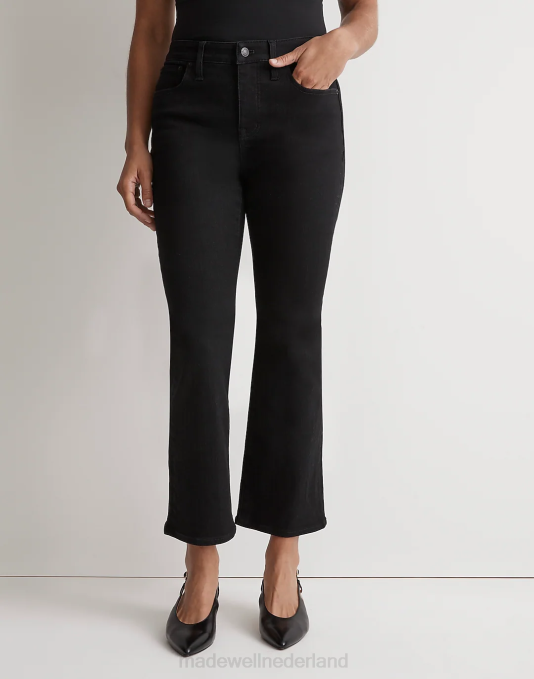 kleding zwarte spoelwas ZVH61085 Madewell curvy kick-out crop jeans vrouwen