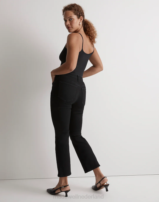 kleding zwarte spoelwas ZVH61085 Madewell curvy kick-out crop jeans vrouwen