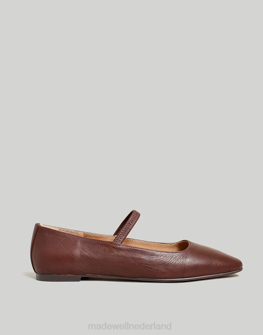 schoenen chocolade rozijn ZVH62654 Madewell de greta balletflat vrouwen