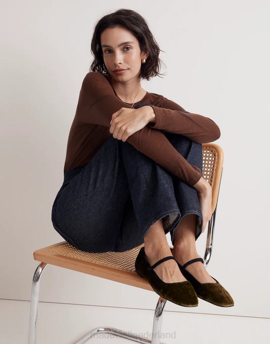 schoenen woestijn olijf ZVH62657 Madewell de greta balletflat vrouwen