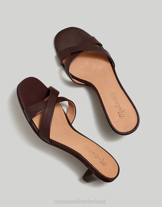schoenen chocolade rozijn ZVH62698 Madewell de Rachelle sandaal met kittenhak vrouwen