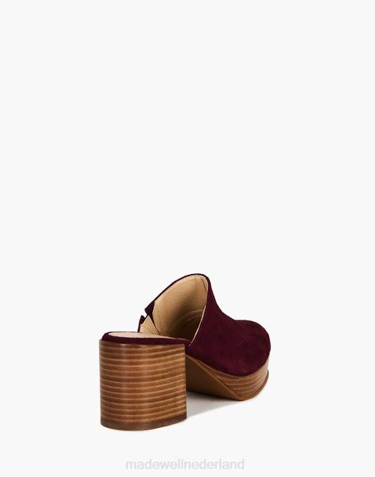 schoenen donkerrood ZVH62687 Madewell opzettelijk blanco feitenklompen vrouwen