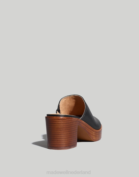 schoenen echt zwart ZVH62690 Madewell de Janeen-platformmuilezel vrouwen