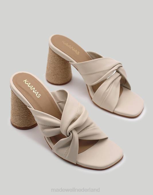 schoenen gebroken wit ZVH61709 Madewell kaanas naranjo leren wikkelhak met yute vrouwen