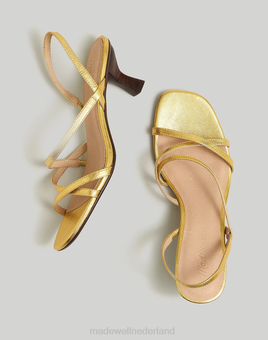 schoenen helder goud ZVH62699 Madewell de felicia slingback sandaal vrouwen