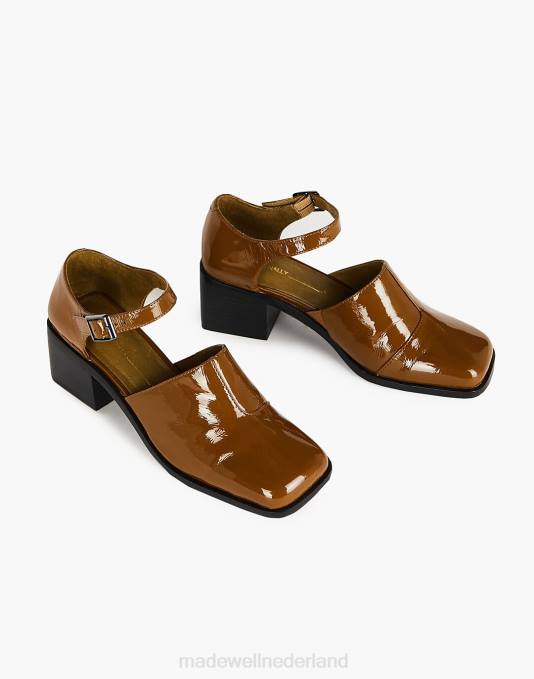 schoenen taupe ZVH61635 Madewell opzettelijk blanco lakleren marty-hakken vrouwen